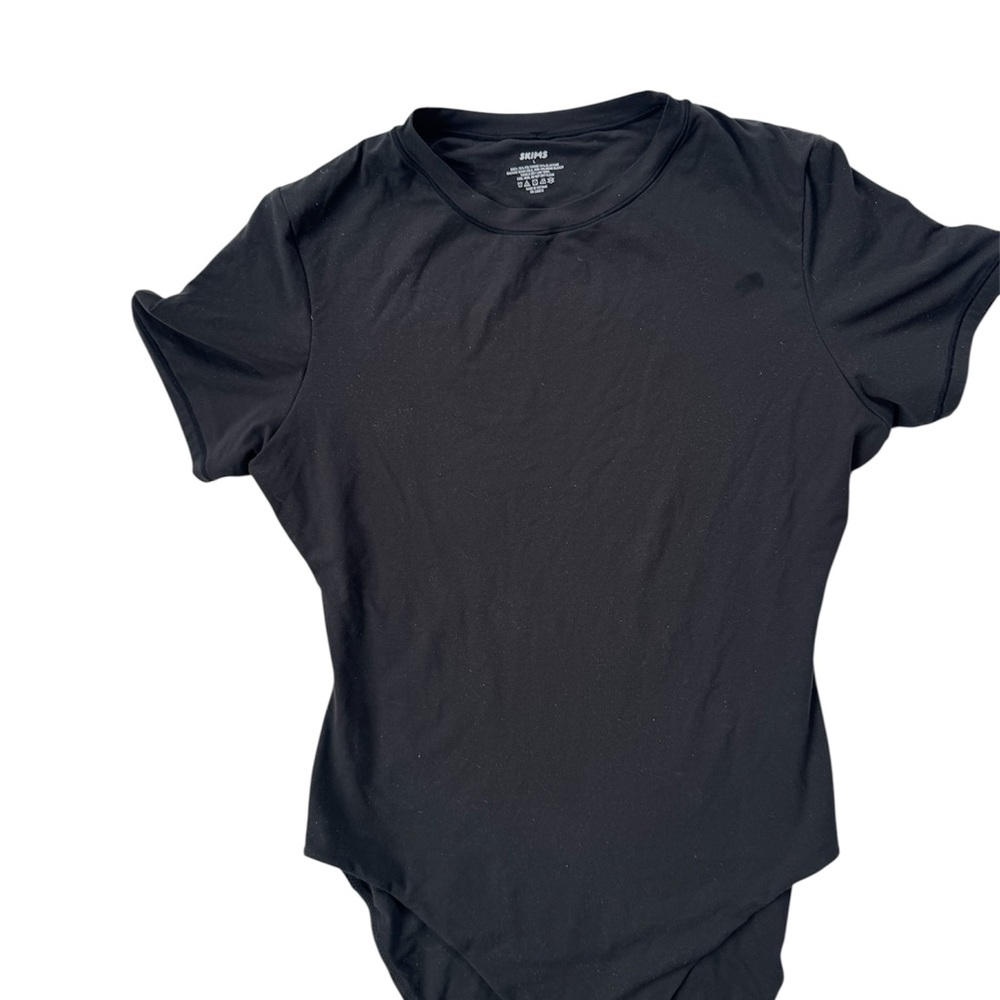 SKIMS Black Crew Neck Bodysuit Size L
